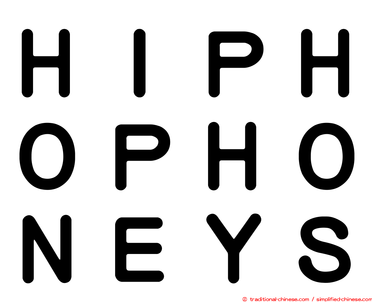 ＨＩＰＨＯＰＨＯＮＥＹＳ