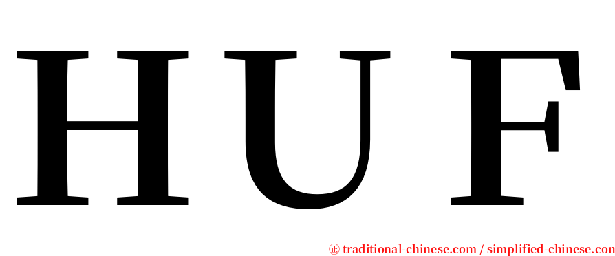 ＨＵＦ serif font