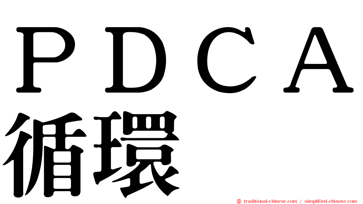 ＰＤＣＡ循環