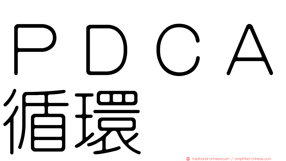 ＰＤＣＡ循環