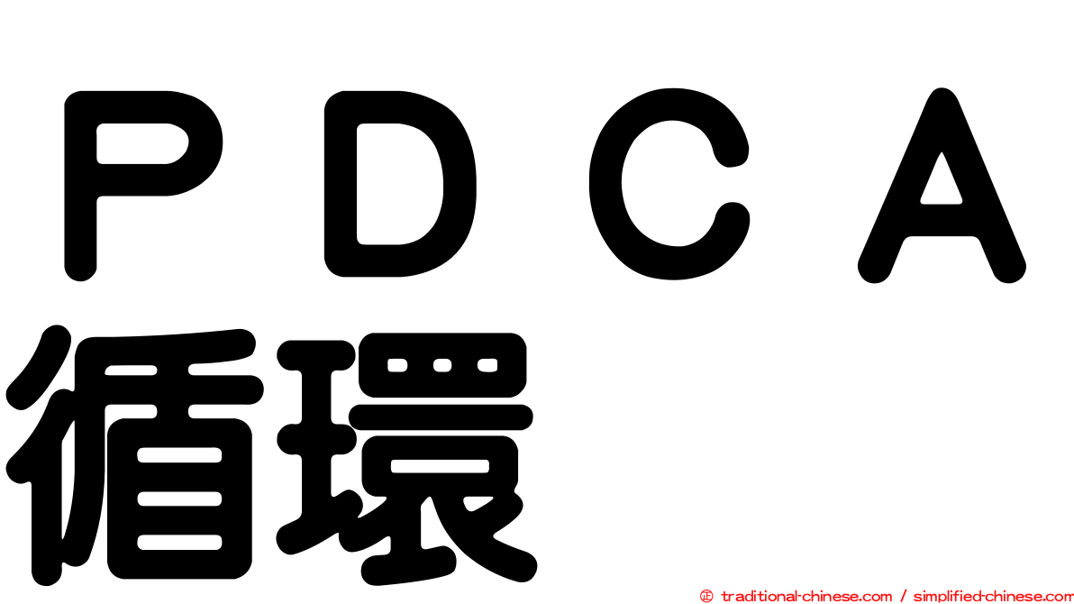 ＰＤＣＡ循環