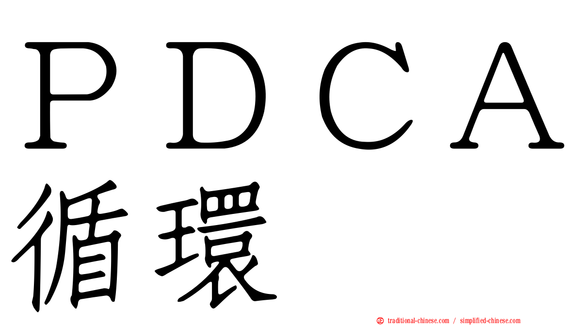 ＰＤＣＡ循環