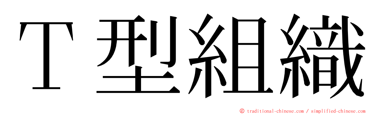 Ｔ型組織 ming font