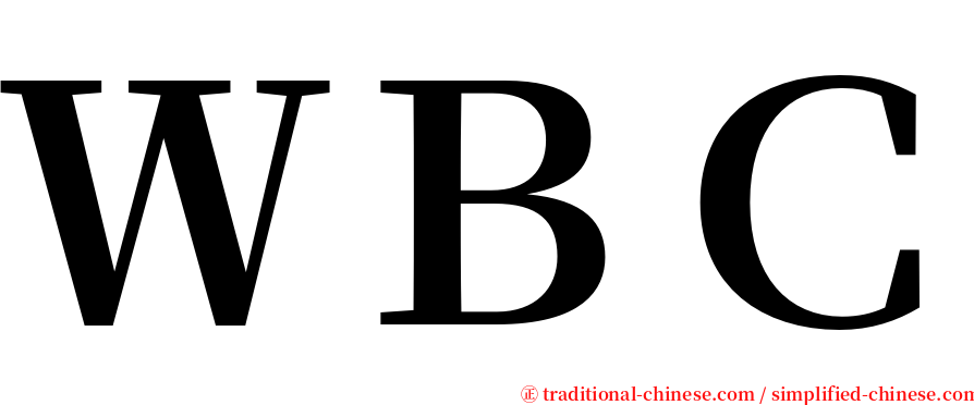 ＷＢＣ serif font