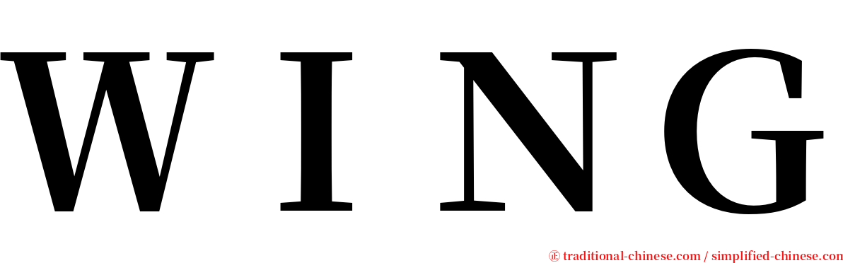 ＷＩＮＧ serif font