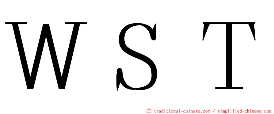 ＷＳＴ ming font