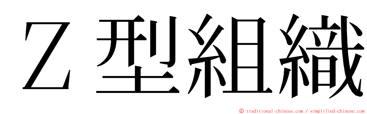 Ｚ型組織 ming font