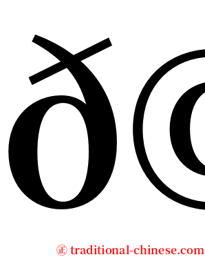 𩧢 serif font